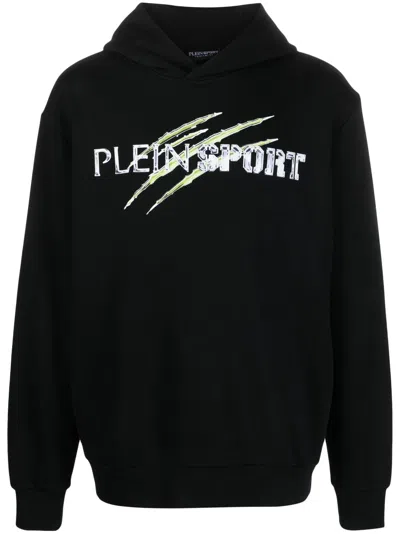 Plein Sport Chrome Scratch Edition Hoodie In Black