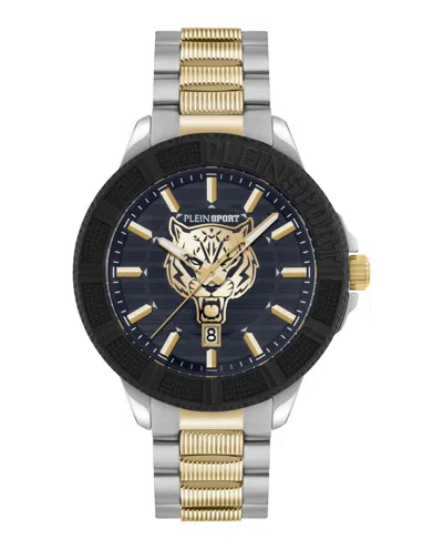 Plein Sport Men's City Rush 3 Hand Date Quartz Two Tone Bracelet 45mm In Multi