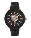 Plein Sport City Rush Silicone Watch In Black