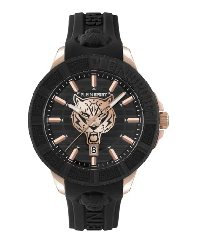 Plein Sport City Rush Silicone Watch In Black