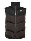 Plein Sport Claw-print Quilted Gilet In Brown