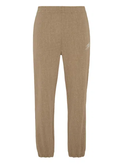 Plein Sport Cold Dye Loose-fit Track Pants In Gray
