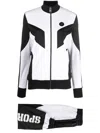 Plein Sport Colour-block Panelled Tracksuit Set In White