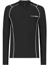 Plein Sport Contrast-stitch Long-sleeve T-shirt In Black
