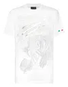 Plein Sport Cotton Dotted Lamina T-shirt Round Neck Ss Tiger
