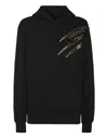 Plein Sport Cotton Hoodie Sweatshirt Ls Lamina Scratch