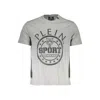 Plein Sport Brown Cotton Men T-shirt In Gray