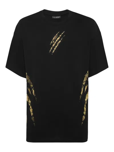Plein Sport Cotton T-shirt In Black