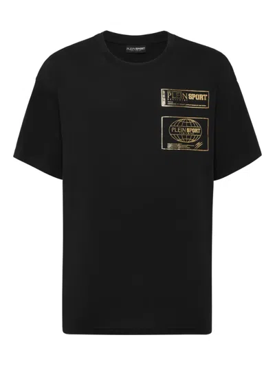 Plein Sport Cotton T-shirt In Black