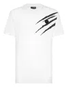 Plein Sport Cotton T-shirt Round Neck Ss Lamina Scratch In Multi