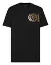 Plein Sport Cotton T-shirt Round Neck Ss Lamina Tiger In Multi