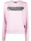 Plein Sport Crew-neck Logo-print Sweatshirt In Pink