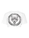 Plein Sport Logo-print Cropped T-shirt In White