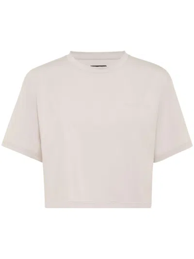 PLEIN SPORT CROPPED CREW-NECK T-SHIRT