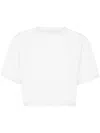 Plein Sport Cropped T-shirt Round Neck Ss In White