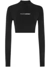 Plein Sport Cropped Performance Top In Black