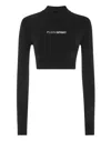 Plein Sport Cropped Performance Top In Black