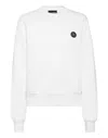 Plein Sport Graphic-print Cotton Sweatshirt In White