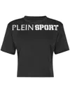 Plein Sport Cropped T-shirt In Black