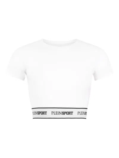 Plein Sport Cropped T-shirt In White