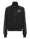 Plein Sport Cropped Tracksuit Jacket In Black