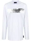 Plein Sport Debossed-logo Long-sleeved T-shirt In White