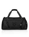 Plein Sport Embossed-logo Gym Bag In Black