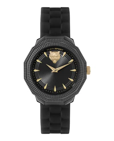 Plein Sport Dynasty Silicone Watch In Black