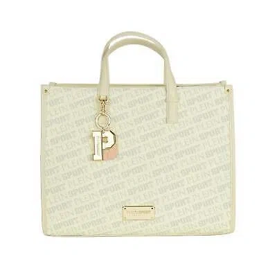 Pre-owned Plein Sport Stunning White Tote Bag With Cross Belt