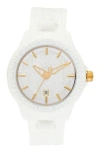 Plein Sport Fearless Silicone Strap Watch, 43mm