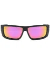 Plein Sport Fierless Rectangle-frame Sunglasses In 黑色