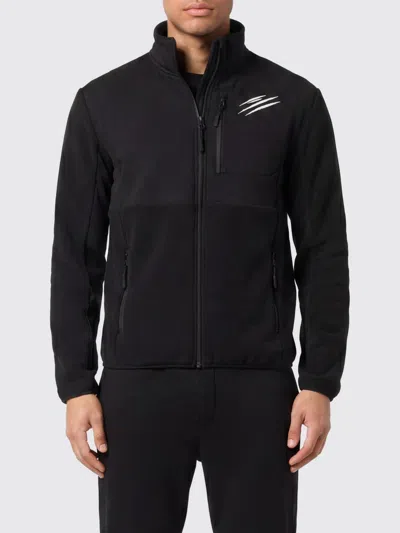 Plein Sport Pile Nylon Zip Anorak Men In Black
