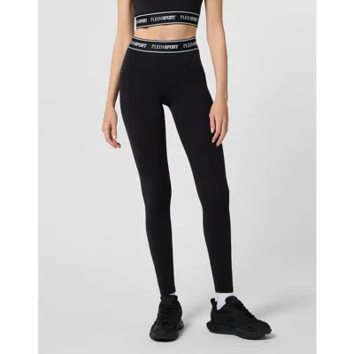 Plein Sport Fleece Jogging Leggings Women In Black