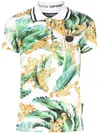 Plein Sport Floral-print Polo Shirt In Green