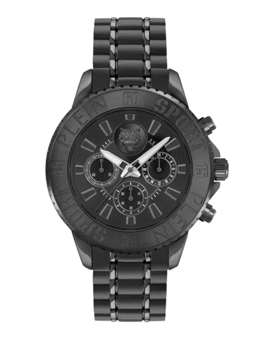 Plein Sport Glam Chrono Bracelet Watch Man Wrist Watch Black Size - Stainless Steel In Multi