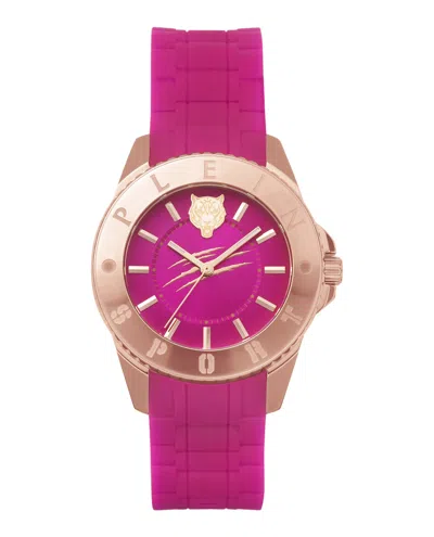 Plein Sport Glam Silicone Watch In Pink