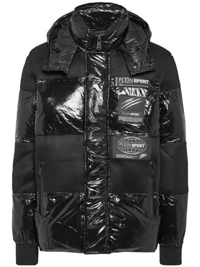 Plein Sport Global Express Padded Jacket In Black