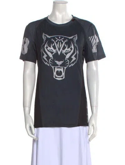 Pre-owned Plein Sport Graphic Print Crew Neck T-shirt W/ Tags In Black