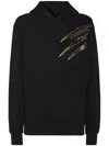 Plein Sport Graphic-print Hoodie In 黑色