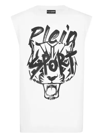 Plein Sport Graphic Tanktop  In White