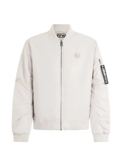 Plein Sport Bomber Jacket Icon In Neutral