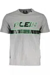 Plein Sport Brown Cotton Men T-shirt In Gray