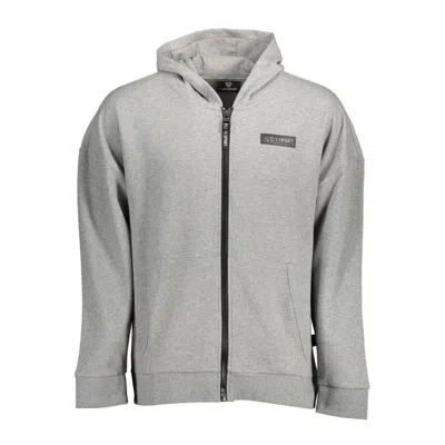 Plein Sport Gray Cotton Sweater In Green