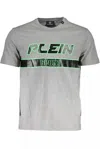 Plein Sport Brown Cotton Men T-shirt In Gray
