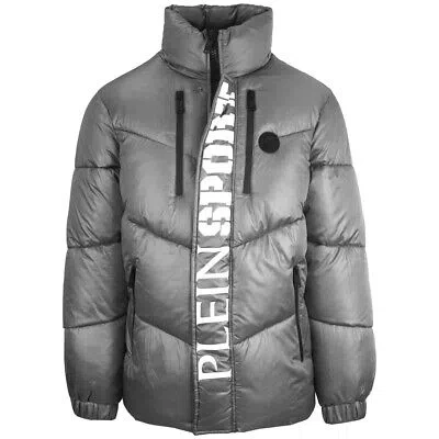 Pre-owned Plein Sport Herren Bomber Mrb2242 Ps05 98 Jacke In Grau