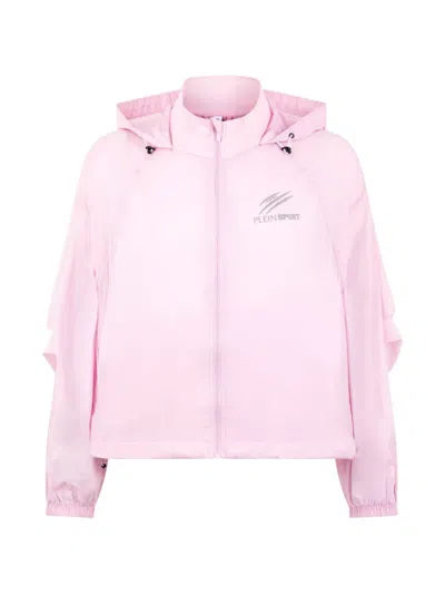 Plein Sport Hooded Jacket In Pink