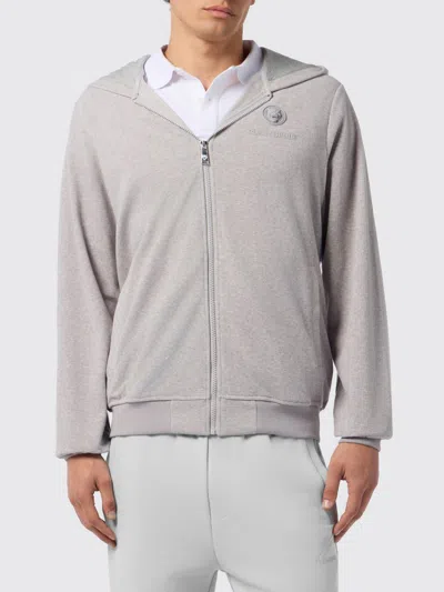 Plein Sport Sponge Hoodie Sweatjacket Men In Gray