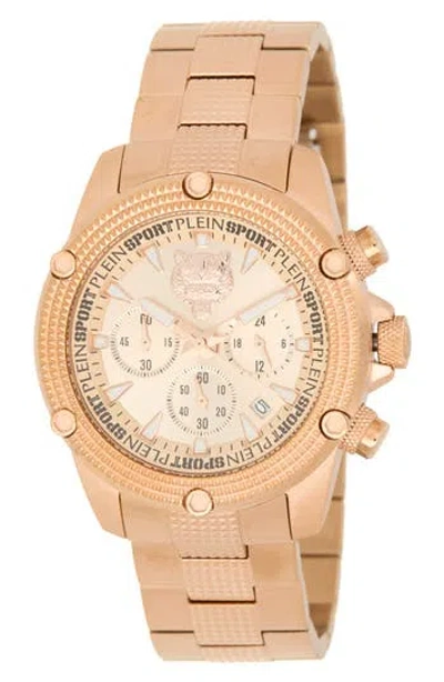 Plein Sport Hurricane Chronograph Bracelet Watch, 44mm In Gold