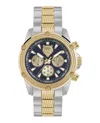Plein Sport Men's Hurricane Chronograph Date Quartz Two Tone Bracelet 44mm In Multi