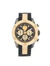Plein Sport Hurricane Ip Yellow Gold & Silicone Strap Watch/13mm In Gold